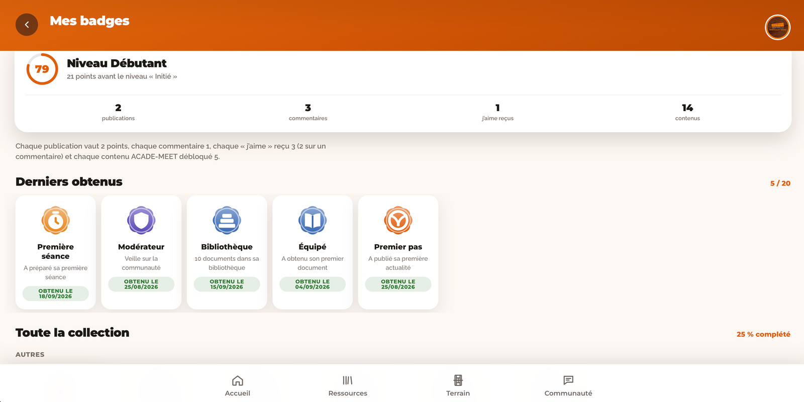 Progressez, gagnez des badges, passez Pro quand vous le voulez — sur ordinateur