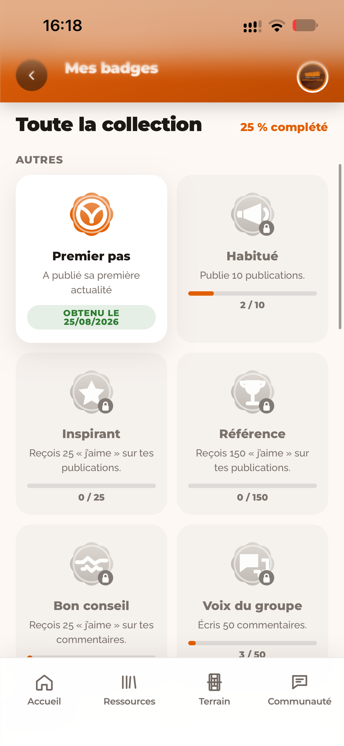Progressez, gagnez des badges, passez Pro quand vous le voulez — sur téléphone