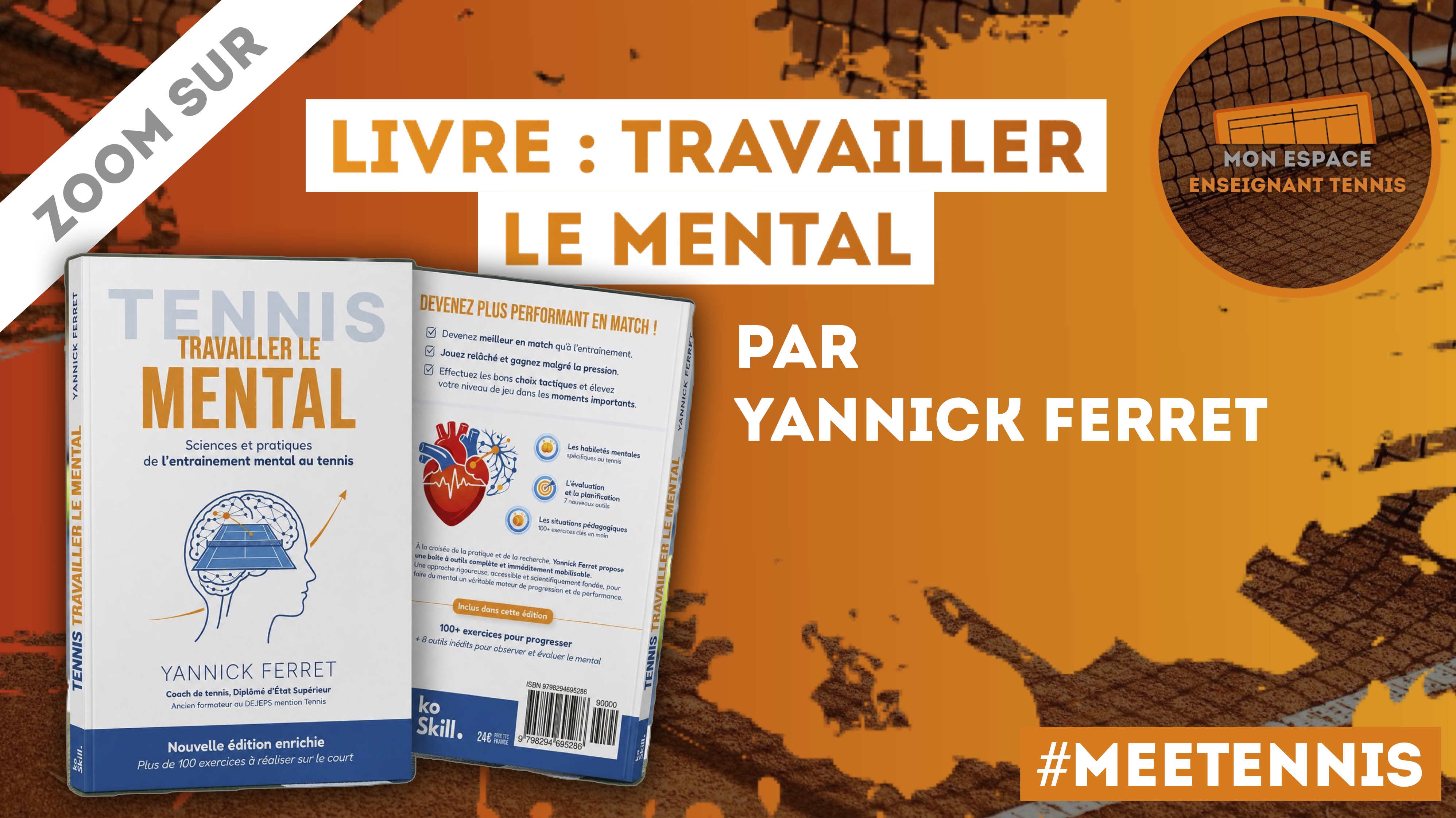 meetennis, livre, yannick ferret, travailler son mental, enseignement, enseignant, tennis, club