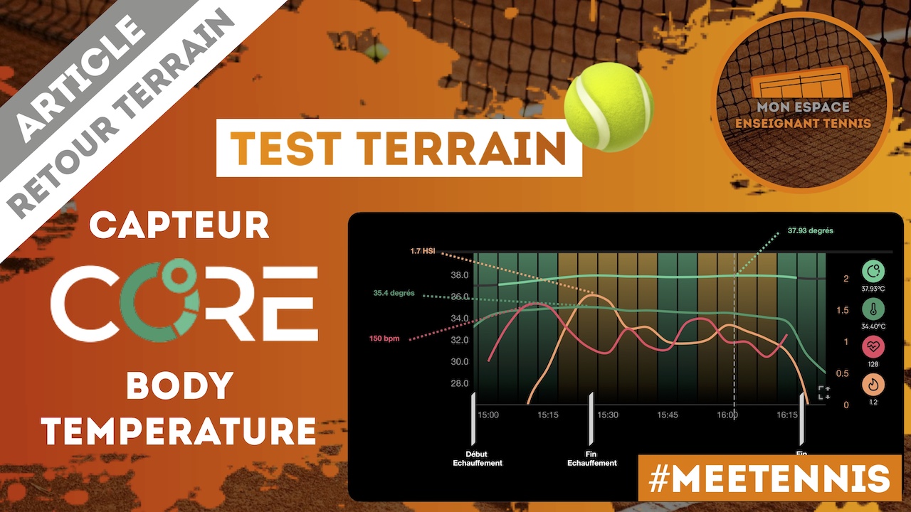tennis, core body tempeterature sensor, tennis heat, heat training, chaleur, MEETennis
